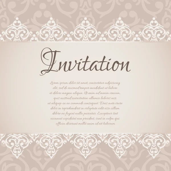 Damas invitation fond — Image vectorielle