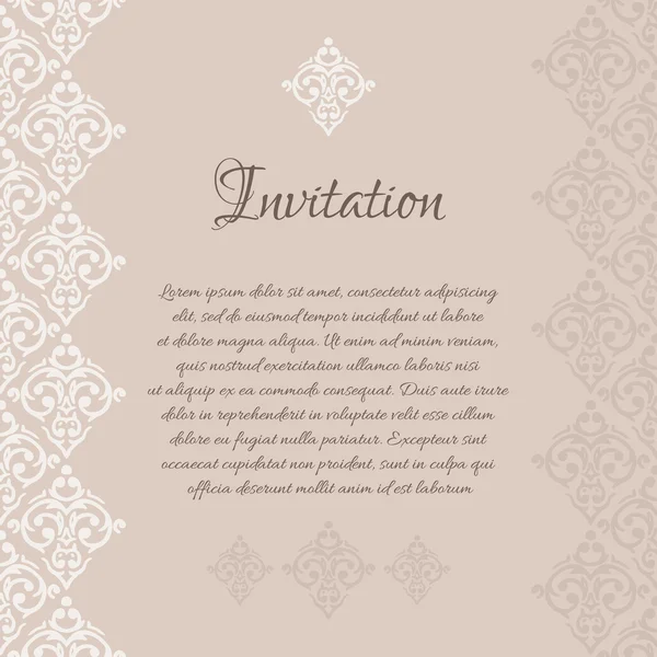 Baroque invitation — Stock Vector