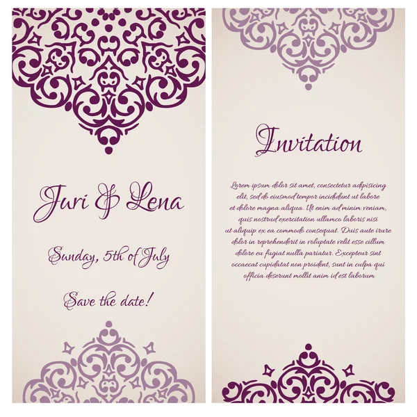 Bannière invitation de mariage — Image vectorielle