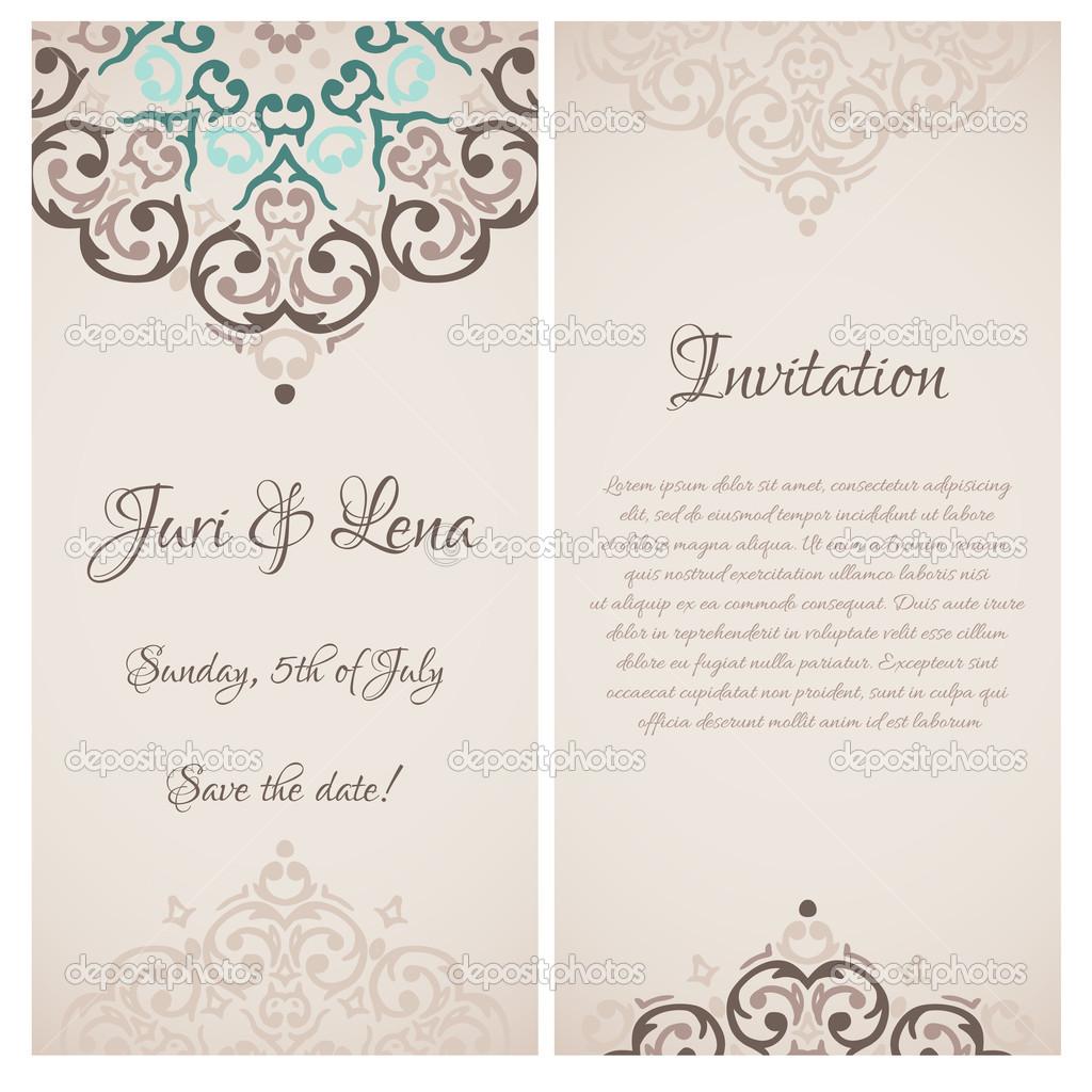 Baroque wedding invitation