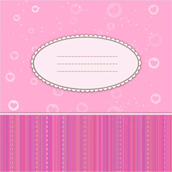 Pink Greeting card or cover — Stock Vector