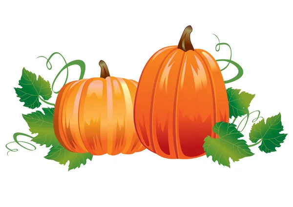 Silhouette of halloween pumpkins — Stock Vector