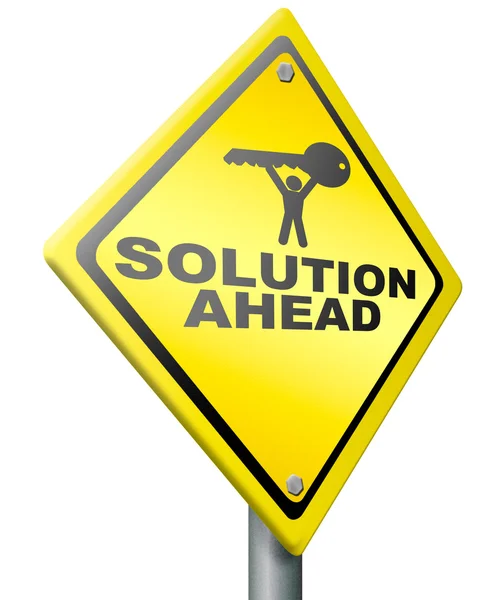 Solution ahead solve problem — Stock Photo, Image