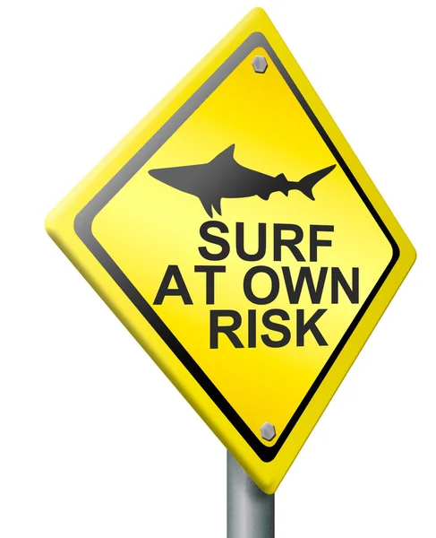 Surfovat na vlastní riziko — Stock fotografie