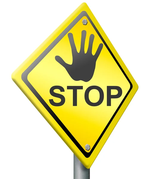 Stoppwarnschild — Stockfoto