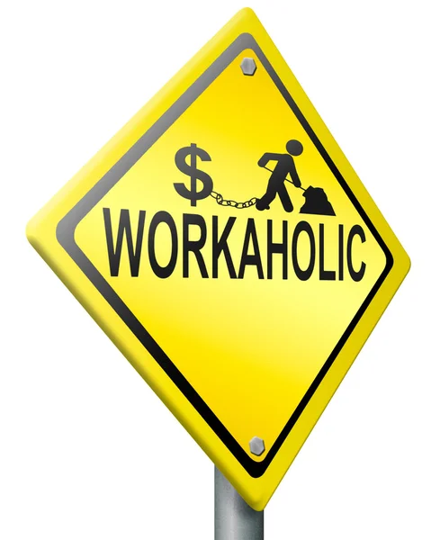 Arbetsnarkoman och överarbetad — Stockfoto