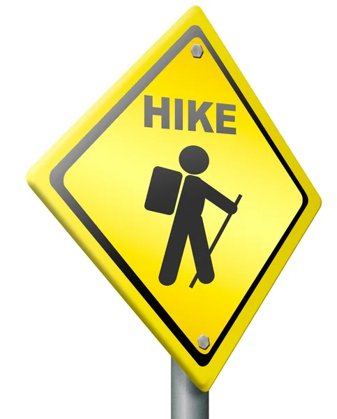 Hike with backpack — Stock Photo, Image