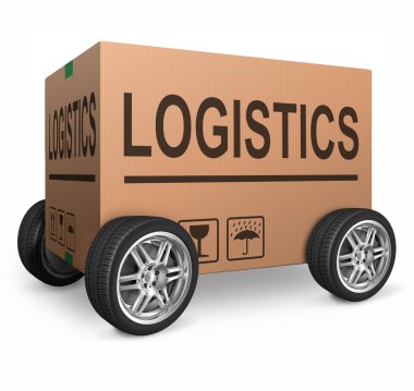 Logistics carboard box clipart