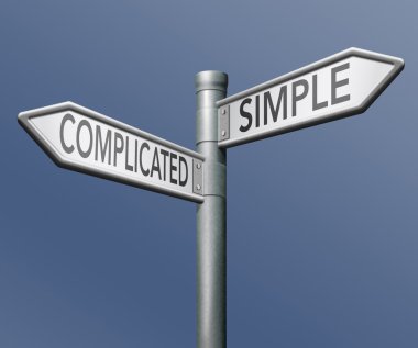 Complicated or simple clipart