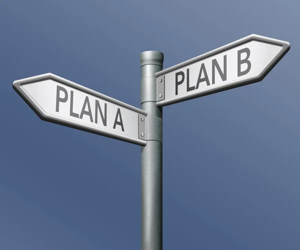 Planu lub b — Zdjęcie stockowe