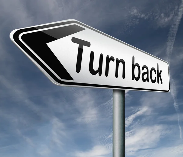 Turn back — Stock Photo, Image