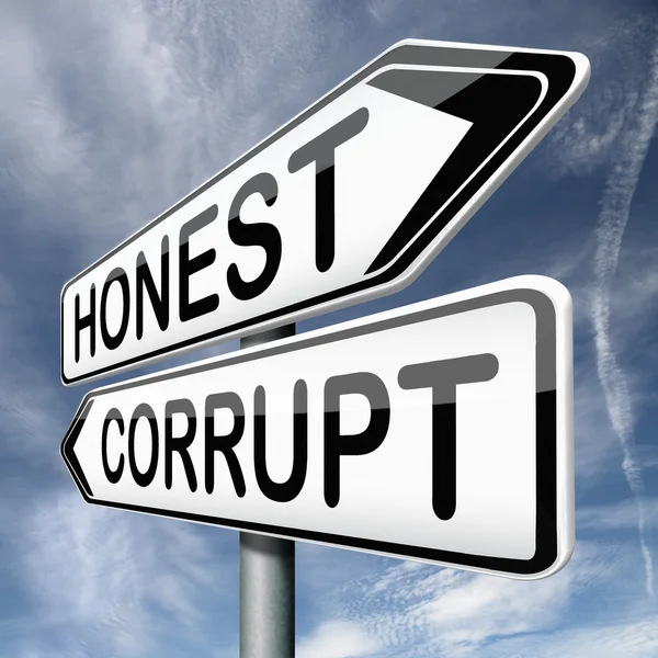 Corrupto o honesto —  Fotos de Stock
