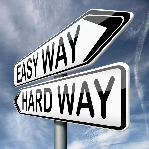 Easy or hard way — Stock Photo, Image