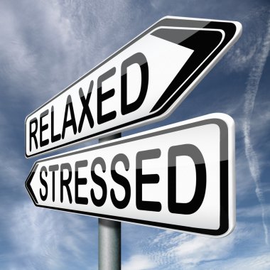 Relaxed or stressed clipart