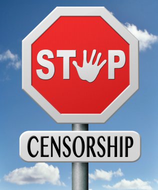 Stop censorship clipart