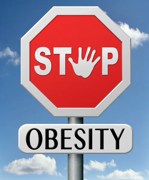 Fettleibigkeit stoppen — Stockfoto