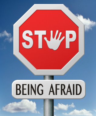 stop being afraid clipart