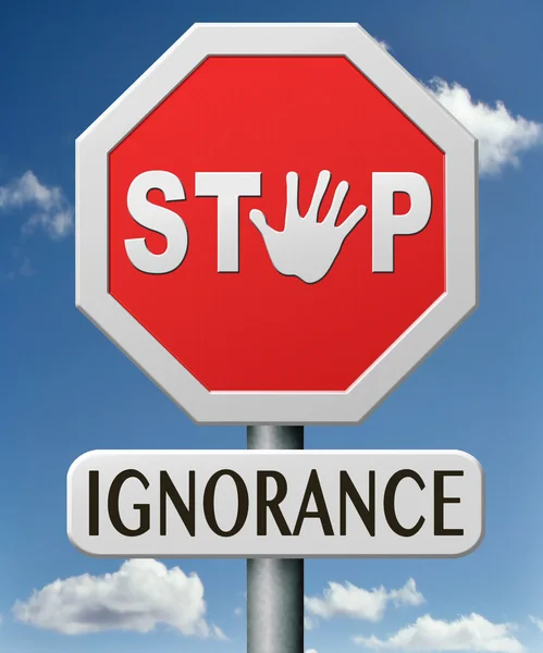 Parar a ignorância — Fotografia de Stock
