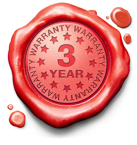 Three year warranty — Stock Photo, Image