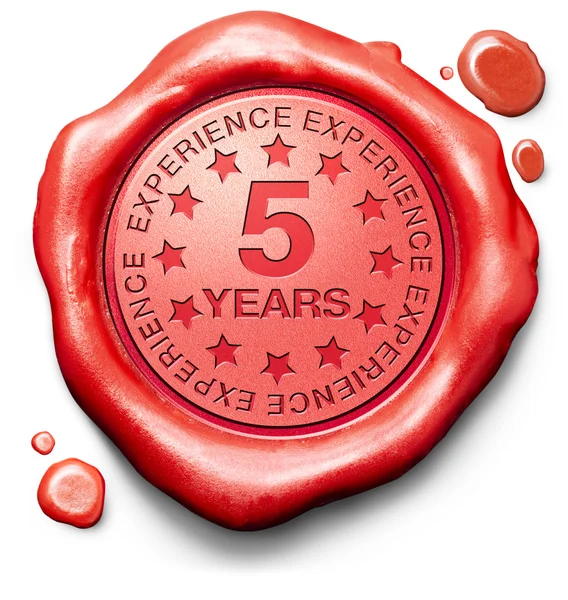 Cinco años de experiencia — Foto de Stock
