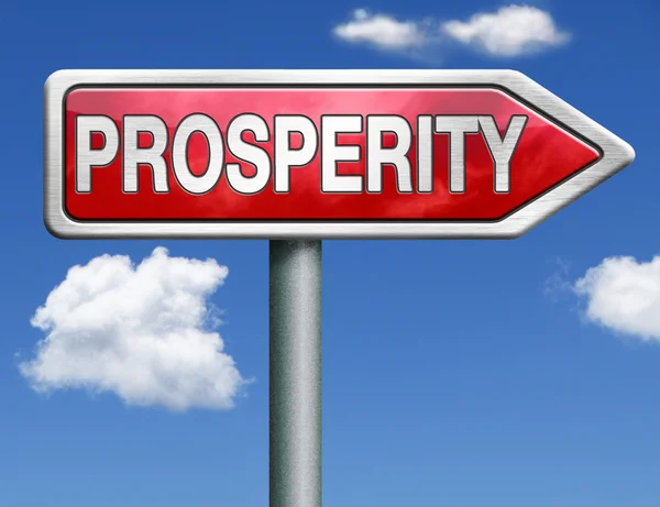 Prosperity road sign arrow — Stock Photo, Image