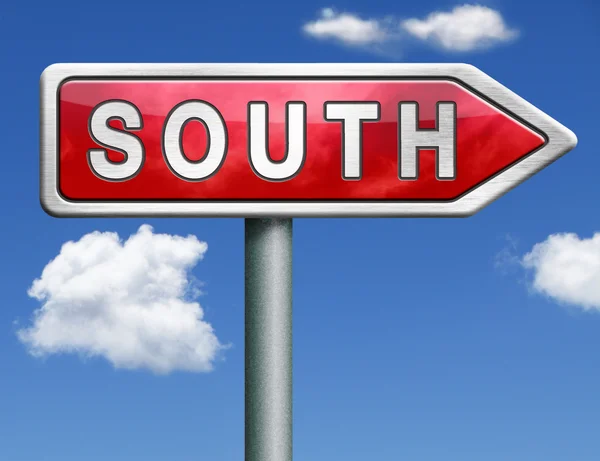 South road sign arrow — Stock Photo, Image