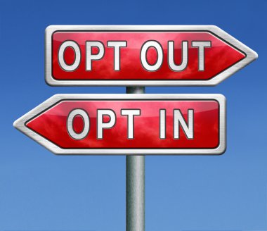 opt in or out clipart