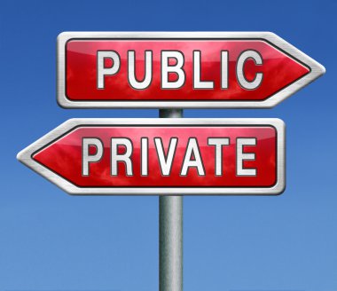 private or public clipart