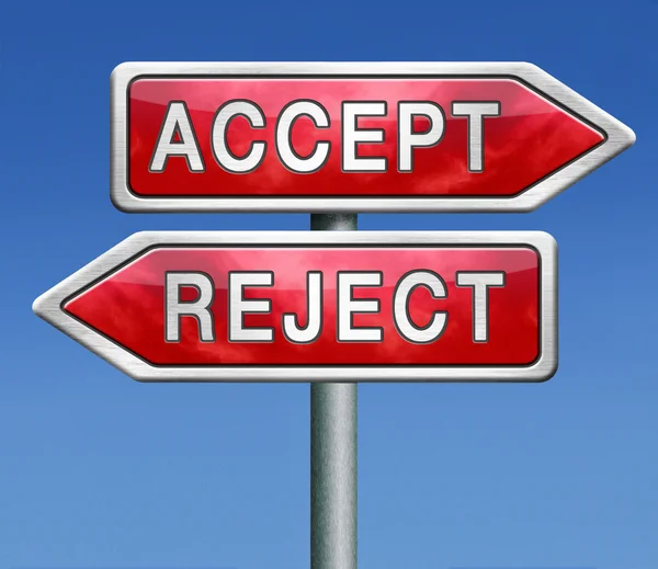 Accept or refuse — Stock Photo, Image