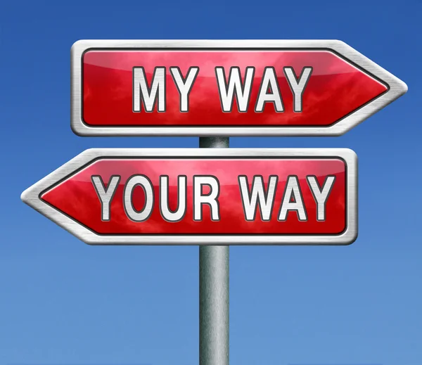 Your or my way — Stock Photo, Image