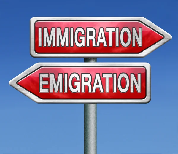 Immigratie en emigratie — Stockfoto