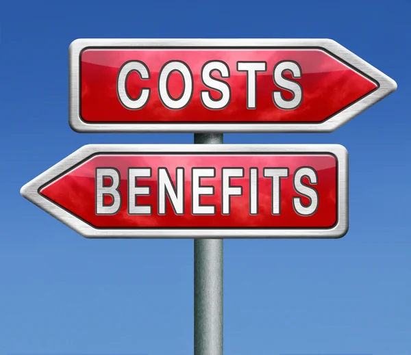 Costi e benefici — Foto Stock