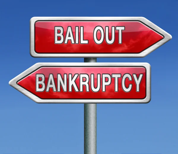 Bailout konkurs — Stockfoto