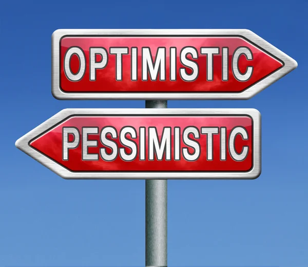 Optimistic or pessimistic — Stock Photo, Image