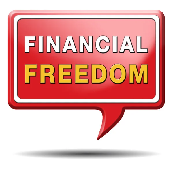 Financial freedom sign — Stock Photo, Image