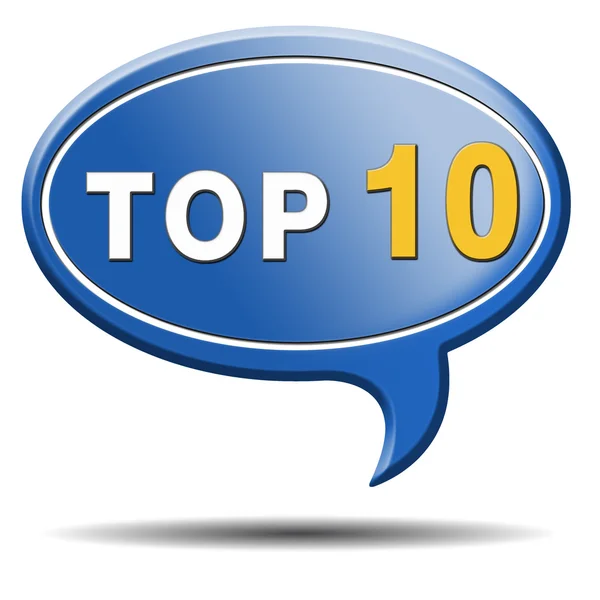 Ícone top 10 — Fotografia de Stock