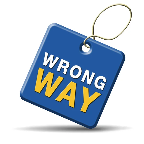Wrong way — Stock Photo, Image