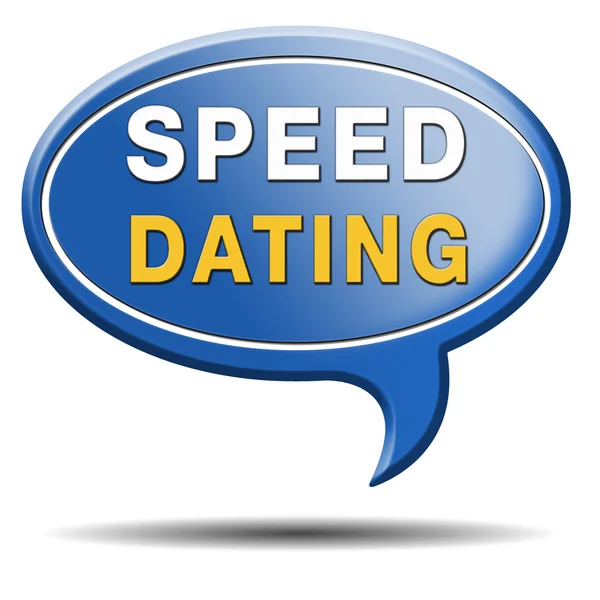 Speed dating tecken — Stockfoto