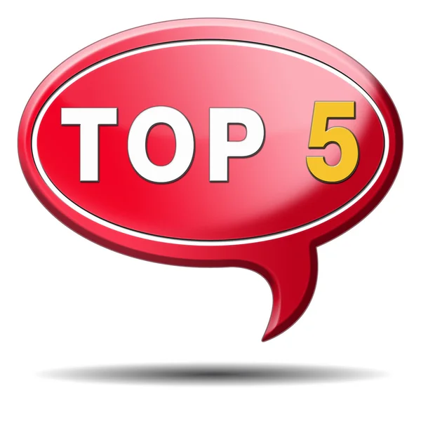 Top 5 icona — Foto Stock