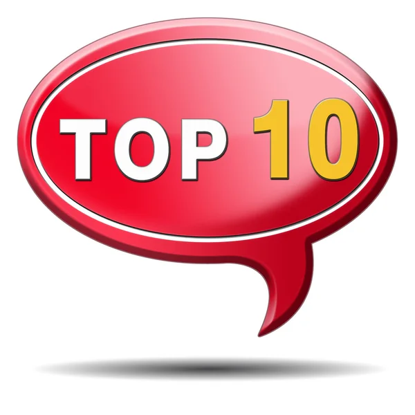 Ícone top 10 — Fotografia de Stock