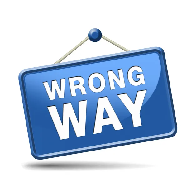 Wrong way — Stock Photo, Image