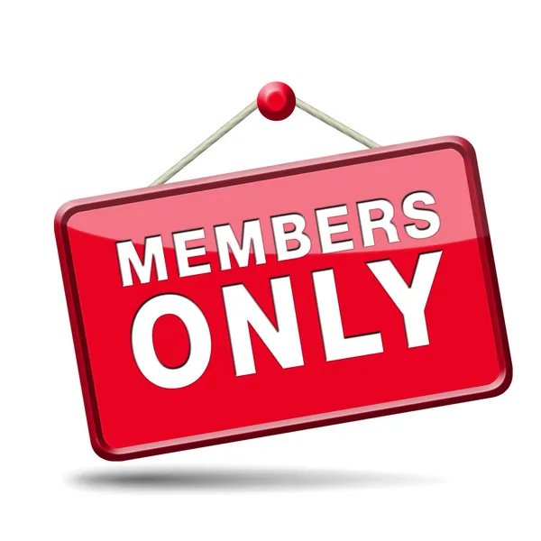 Members only sign — Stock Photo, Image