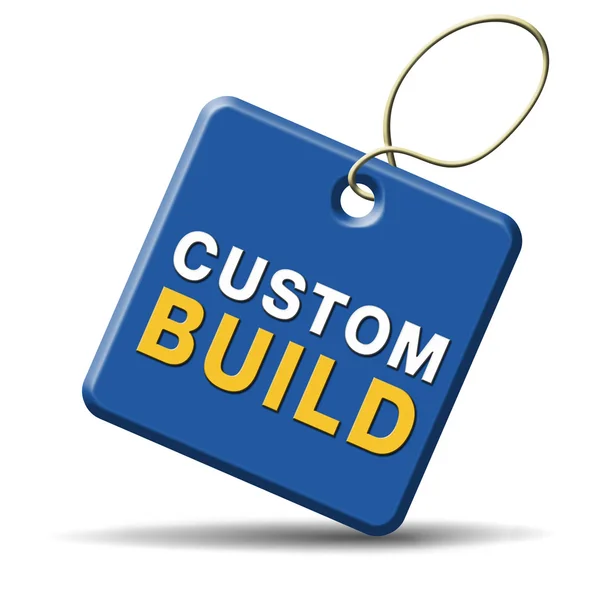 Custom build label — Stock Photo, Image