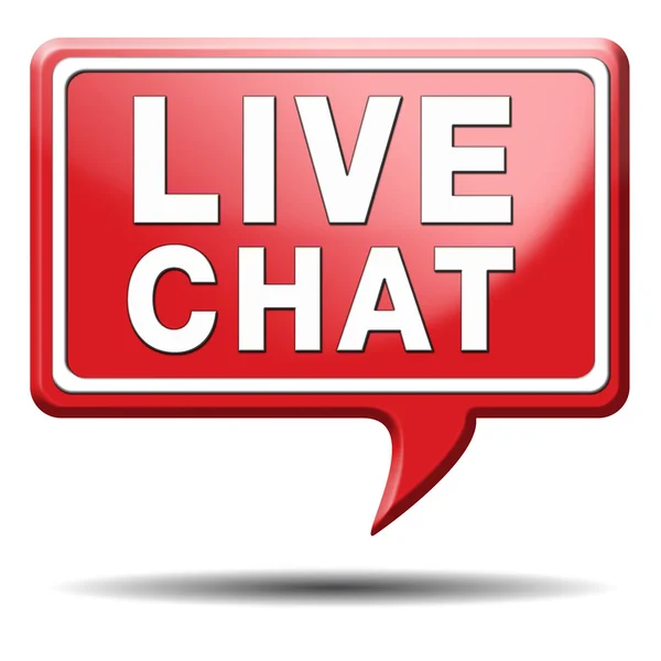 Live chat icon — Stock Photo, Image