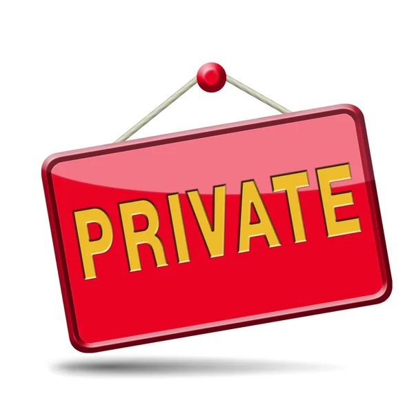 Private sign — Stock Photo, Image