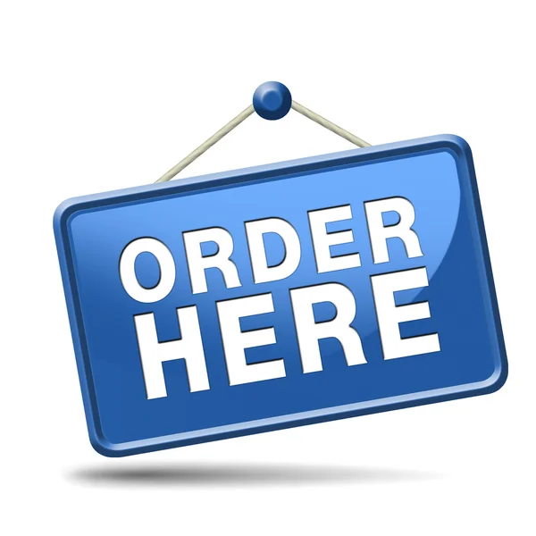 Order here sign — Stock Photo, Image
