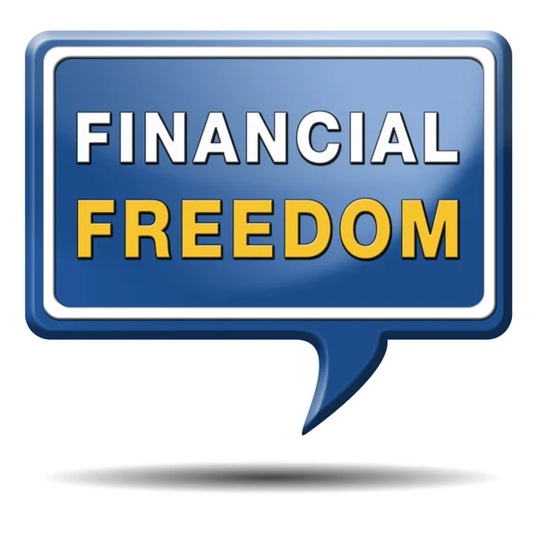 Financial freedom sign — Stock Photo, Image