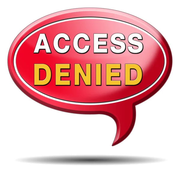 Access denied — Stock Photo, Image