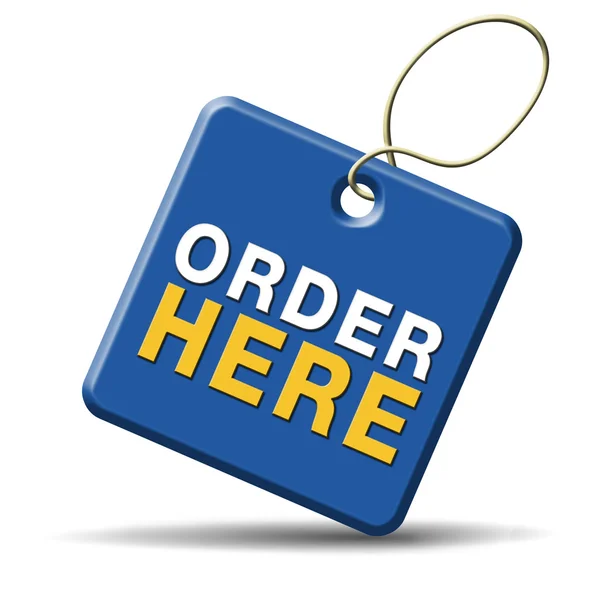 Order here sign — Stock Photo, Image