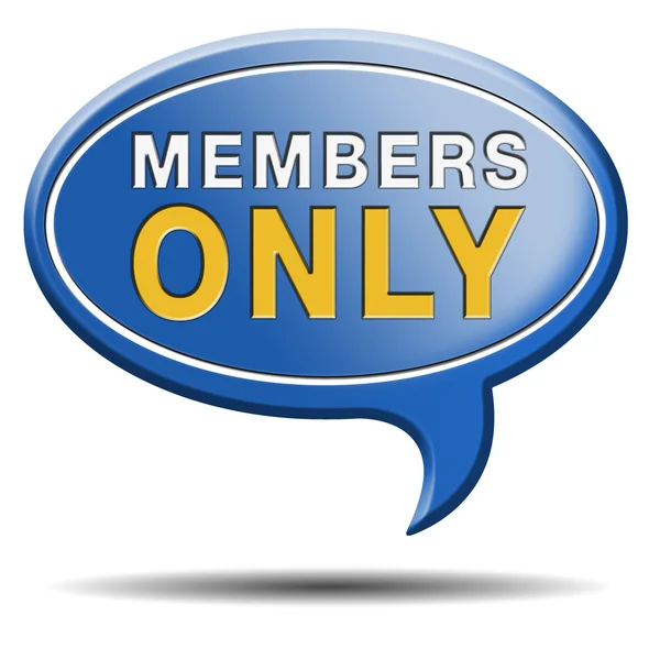 Members only sign — Stock Photo, Image